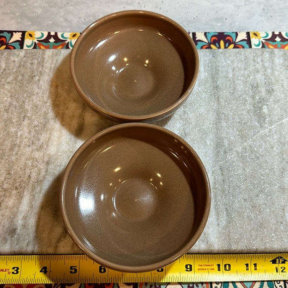 Set of 2 1940-50s Russel Wright Dessert / Fruit / Sauce Bowls nutmeg color - Picture 1 of 6